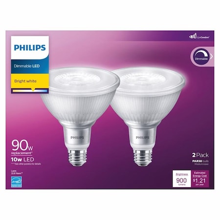 Philips Philips PAR38 E26 (Medium) LED Bulb Bright White 90 Watt Equivalence 2 pk 570853
